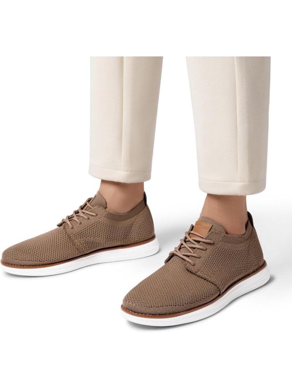Bruno Marc Men's Brown Ethylene Vinyl Acetate Lace up Lightweight Sneakers - Picture 2 of 6